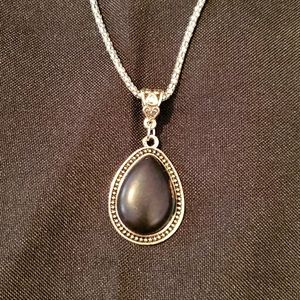 Semiprecious Stone Necklace Onyx